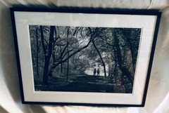 “Into the Woods” by Texas Photographer R. Maines, B&W signed, matt, glass, 1/1