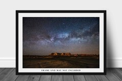 Night Sky Photography Print – Picture of Milky Way Over Mesa in Arizona