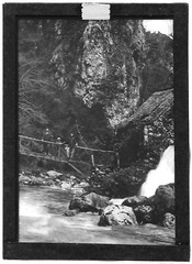 Old Black And White Glass Photo Plate 6X9 Cm Kakuetta Pontoon