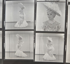 NEWLY FOUND! Hendrickson PHOTO Contact Sheet Proof JULIET PROWSE IN GOWN & HAT