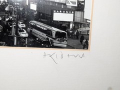 Signed Framed Black White Times Square NYC Photograph Wall Art 16×13