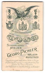 Photograph Georg Pichler, Hallein, eagle with coat of arms shield in beak including mono