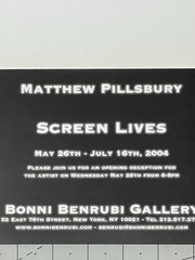Matthew Pillsbury (b. 1973) Art Announcement Card 2004 – Screen Lives
