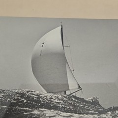 B. Williams Signed Black & White Sailboat Seascape Photo Framed Matted Landscape