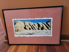 Painted Hills Oregon Photograph Signed Matted Vtg 1999 Nielsen Frame READ