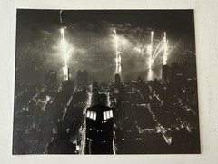 George Forss B&W Photograph New York City Modern East River Fireworks Original