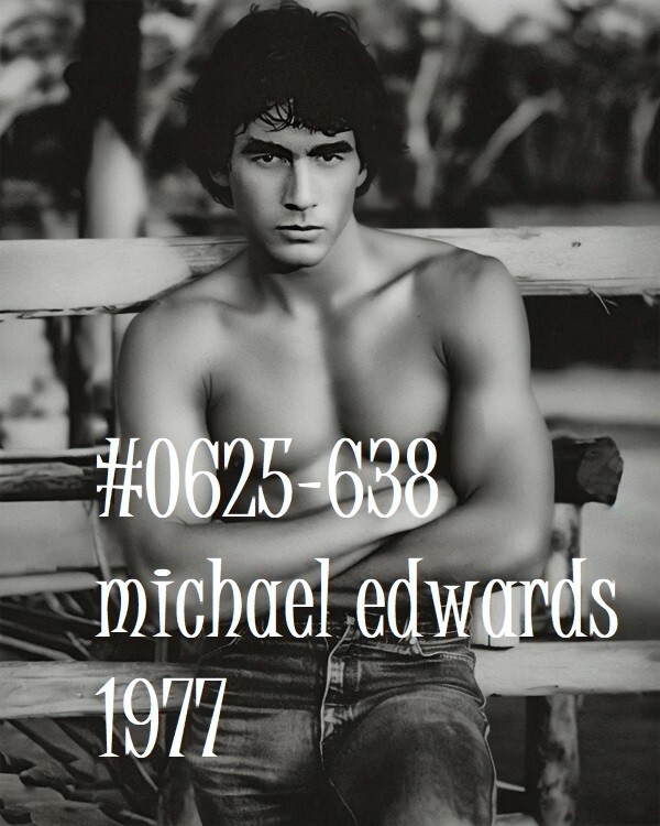 VINTAGE MALE PORTRAIT #0625-638 -michael edwards 1977 – free shipping in usa