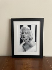 Marilyn Monroe Framed Photograph 12×15 Hollywood Fashion Icon Celebrity Wall Art