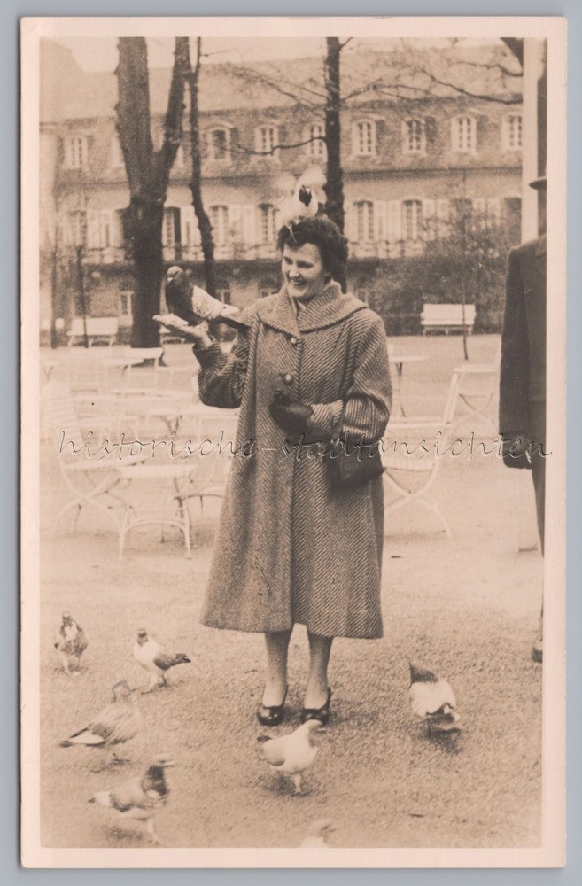 Woman with Dove on Head 1959 – Vintage Photo 1950s