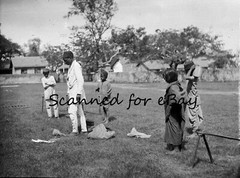 INDIA CHILDREN WITH SNAKES IN BAGS 1930s / 40s – 1 LARGE NEGATIVE