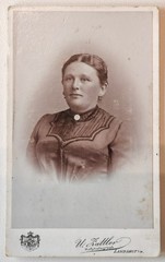 Rare Victorian Woman Portrait Cabinet Photo Mode c1890 Landshut Bavaria Germany