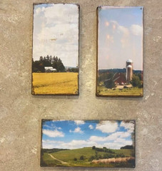 Original Art Photography on Canvas Country Life Country Side Landscapes set of 3