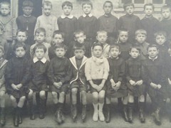 Vintage School Photo Children Class School Fabre Toulouse 1919