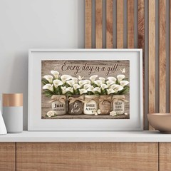 Rustic Calla Lily Wall Art Printable Farmhouse Quote Jar Minimalist Decor Gift