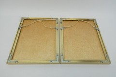 Signed 1974 Gold Framed Matted Flower Floral Photographs Pink Rose Photos Decor
