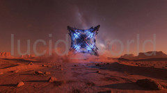 Cosmic Abstract Portal Desert Planet Art Digital Download Modern SciFi Printable