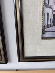 Two Framed European Town Photographs