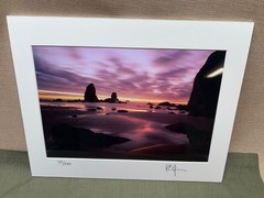 Signed Photography 11 x 14 Matted Unframed, Brilliant Full Color Seashore