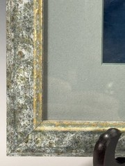 Framed Blue Tint Image medium unknown South East Asia Lady Bathing in stream
