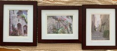 Set of 3 Framed Signed Art Photography Italy Architecture Flowers Provence