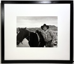CHRIS REGAS 20th c. American Dallas Texas GELATIN SILVER PHOTOGRAPH Cowboy Horse
