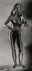 1951 Vintage ALFRED GESCHEIDT Female Nude Woman Body Solarized Photo Gravure