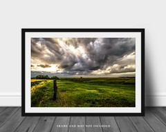 Great Plains Photography Print – Picture of Prairie in Golden Light in Nebraska