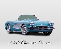 1959 Chevrolet Corvette Frost Blue limited edition 8″X10″ Premium Photo