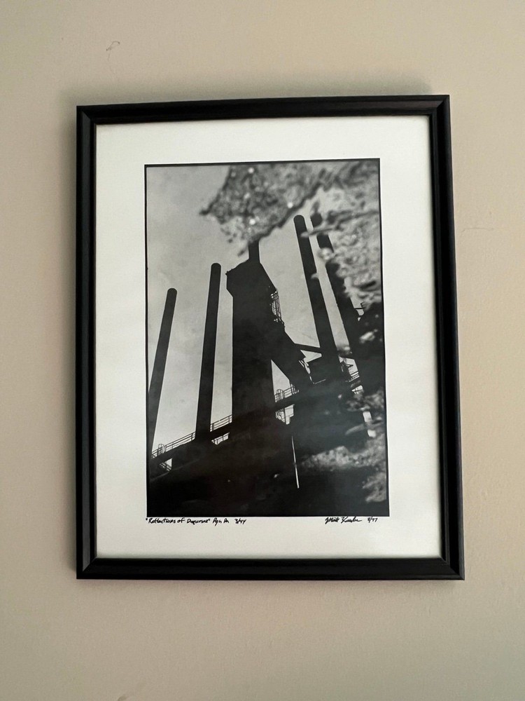 1977 VTG Reflections of Duquesne Smokestacks Reflection Pittsburg, PA Photograph