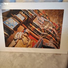San Xavier Interior Signed Warren Allen 2008 Photographic Print 19×13 Tubac, Az