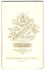 Photograph A. Obersteiner, Graz, monogram of the photographer on address of the At