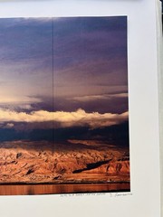 Triptych 3 Panel Photograph Dead Sea Sunset Facing Jordan Signed D Emerson 2006