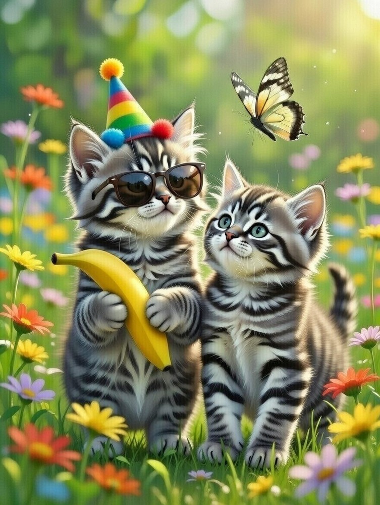 cute cat art 8*10 photos print cute cats art photo print wall art glossy photo