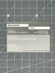 Brian McKee (1977-2018) Art Show Announcement Card Berlin 2003 – Detritus