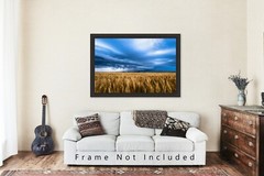 Wheat Field Under Thunderstorm Photo Print | Kansas Wall Art | Country Picture