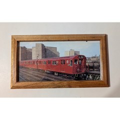 NYC Subway Train Photograph Framed New York City Subway Art 137th Street 13″x 8″