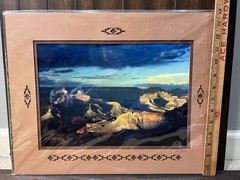 Grand Canyon Signed Matted Photograph South Rim studio KV Johnson Arizona