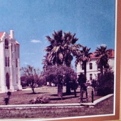 VTG Old Aransas County Court House Picture Rockport Texas Moorish Wood Framed