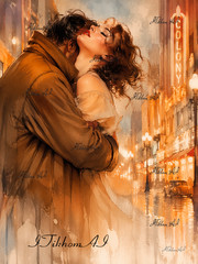 Digital Art Image Painting Еrotic Portrait Women Man City Wallpaper Desktop