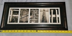 FAITH Creative Letter Art Architectural Black/White Photography Framed 22″ x 10″