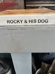 ROCKY & HIS DOG Black & White Canvas Photograph Wall Art, Landscape Man & Dog