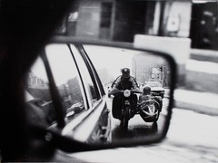 Giesela Franke Berlin Traffic Rearview Mirror Motorcycle Photography 1980s