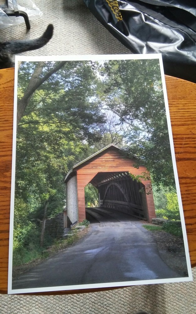 19×13 Digital Art Photograph Covered Bridge Shenandoah County Virginia