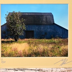 MICHAEL RAY Original Vintage Signed Long Island Landscape Barn Photograph Print