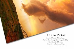 Storm Cloud Photography Print: Oklahoma Stormy Sky Sunset Vertical Weather Photo