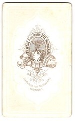Photograph Th. Wode, Giessen, address and monogram of the photographer in Umrandu