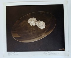 AMERICAN ARTIST ROBERT J. STEINBERG SIGNED DATED PHOTOGRAPH – “TWO WHITE ROSES”