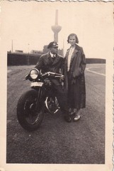 Photo – People with Motorcycle – WWII