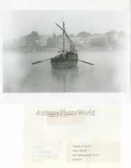 Benares India boat vintage art photo by N. Johnston
