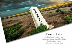 Great Plains Photography Print – Storm Behind Railroad Post at Kansas State Line